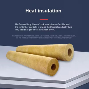 Prezzo di fabbrica isolante lana di <span class=keywords><strong>roccia</strong></span> resistente al fuoco tubo 120Kg/m³ materiali di isolamento termico tubo di lana di <span class=keywords><strong>roccia</strong></span> - Product Image 4