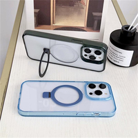 Casing ponsel iPhone 14 Pro Max 13 12 Mini 11 15 16 Plus, casing penutup logam tahan guncangan dengan cincin penahan magnetik, casing ponsel terintegrasi untuk iPhone 14 Pro Max 13 12 Mini 11 15 16 Plus