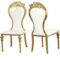 Chaises Chiavari en métal empilables dorées et blanches pour mariages, événements et banquets – Vente en gros