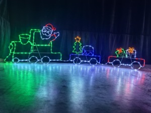 Tren de Papá Noel con Marco de Acero LED Impermeable para Exteriores, Árbol de Navidad de 190x3x60CM, Decoración Navideña con Figuras y Luces de Cuerda - Product Image 2