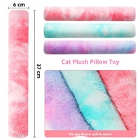 Jouet pour chat et chien : Bâtonnet de chat en peluche avec pochette à herbe à chat et saveur menthe à mâcher, design dégradé