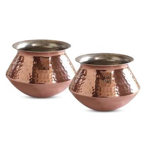 ชุด handi ทองแดงแข็งแรงไม่เป็นสนิมพร้อมอุปกรณ์ทองแดงทำด้วยมือแบบคลาสสิกสำหรับของขวัญชุด handi จากผู้จำหน่ายในประเทศอินเดีย - Product Image 3