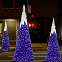 Beleuchtete 3D-Mega-Weihnachtsbaum-Dekorationen für den Außenbereich für kommerzielle Einkaufszentren und Festivals