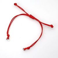 X305 gros haute qualité rouge chaîne Bracelet cire cordon accessoires avec cerceau en acier inoxydable à la main bijoux à bricoler soi-même faisant des Kits
