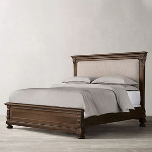 <span class=keywords><strong>Cama</strong></span> <span class=keywords><strong>Doble</strong></span> de Estilo Francés de Alta Gama, Fabricada en Roble Macizo de Estilo Retro Americano, de 1.8 m para Dormitorio Principal - Product Image 3