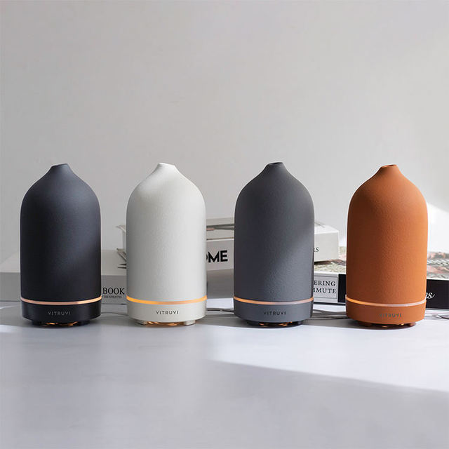 Aromatic Nebulizing Ultrasonic Custom Scent Humidifier Air Electric Essential Oil Machine Aroma Ceramic Diffuser for Home