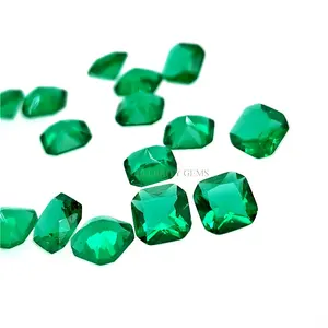 Lab Created Emerald Precious Customize Size Emerald Cut Gemstone Wholesale Price