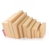 Boîtes en papier kraft express rectangulaires pliantes personnalisables en gros pour emballage d'expédition pour les entreprises de vente au détail en gros
