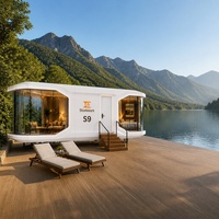 Maison conteneur à 2 étages, villa capsule, maison capsule modèle E7 pour la vie en plein air, maison préfabriquée de luxe