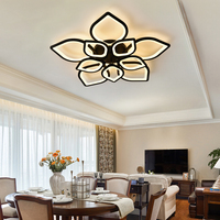 Vente en gros de lampe de plafond avec télécommande décoration design lampes à fleurs de la vie lustre en acrylique plafonniers modernes de la maison lumières LED