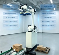 Robot de Paletización de Alta Velocidad para Almacenes, Manipulador Industrial Duradero con Motor y Caja de Cambios de 4kW de Potencia y 600kg para Carga/Descarga de Cartones