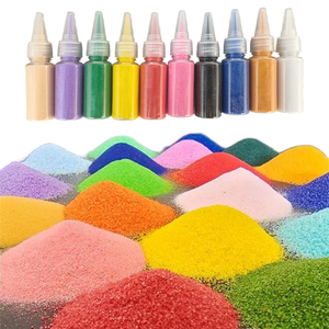 Çocuk Sanatı ve Kum Boyama için Özel Boyalı Renkli İnce Kum, Güvenli, Toksik Olmayan, Tozsuz, Epoksi Zeminler için Ekolojik Kum Sanatı - Product Image 1