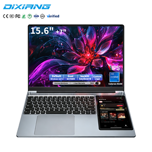 China fabrica nova tela dupla de 15,6 "+ 7" processador Intel Celeron notebook com tela dupla para <span class=keywords><strong>laptop</strong></span> empresarial - Product Image 1
