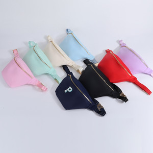 Gürtel tasche Großhandel Große Kleine 2 Größe Jungen Mädchen DIY Brief Patches Nylon Taillen tasche Umhängetasche Schulter tasche Damen Gürtel tasche - Product Image 3