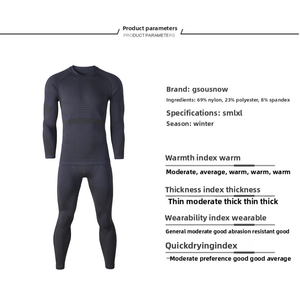 Ensemble de <span class=keywords><strong>sous</strong></span>-vêtements thermiques de compression sans couture à séchage rapide pour le <span class=keywords><strong>ski</strong></span>, pour hommes et femmes, vêtements de snowboard - Product Image 3