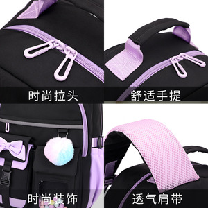 New Cartoon School <b>Backpack</b> for Primary Students Boys Girls Grades 1-6 Large Capacity Lightweight air Cushion Straps Polyester - Product Image 6