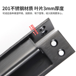 Concealed Door Hinges 5 Inch 201 Stainless Steel Hidden Hinge For Wooden Door Outward Opening 180 Degree Minimalist Design - Product Image 4