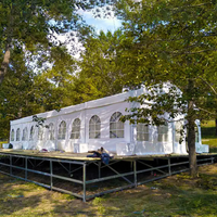 Tente de réception en aluminium TENTCHO avec tissu PVC pour mariages de luxe et événements, capacité 500 personnes, extérieur, 5 x 10 mètres