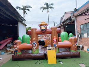 EASUFUN Máquina Inflable Personalizada de Toro de Rodeo, <span class=keywords><strong>Castillo</strong></span> Hinchable de Toros Españoles para Parque de Atracciones - Product Image 4