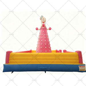 Istana tiup luar ruangan besar anak-anak, trampolin dinding panjat tebing, lapik trampolin kompetitif untuk proyek pelipis raya - Product Image 4