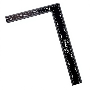 Regla cuadrada de acero negro de 200x300 mm y 400x600 mm para carpintería y corte - Product Image 1