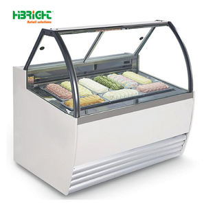 Exhiba atractivamente el congelador de pie para helados disponible espacio cafés refrigerador de exhibición de Gelato - Product Image 4