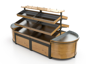 Vente directe d'usine Étagère de présentation en bois pour fruits et légumes Support à fruits Prix - Product Image 3