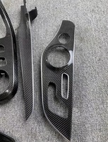 Kit complet de garnitures intérieures en fibre de carbone pour console centrale et panneaux de porte pour Mercedes Benz W205 X253 C260L C200 C63 Coupé Accessoires