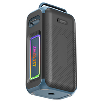 Zealot PT21M avec 2 micros, lumières LED RGB, haut-parleur, batterie rechargeable, étanche, compatible TF/USB/AUX/TWS pour l'extérieur