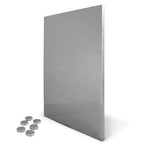 Lavagna Magnetica in Acciaio Inox per Appunti e Messaggi, Lavagna Bianca in Metallo <span class=keywords><strong>con</strong></span> Magneti - Product Image 6