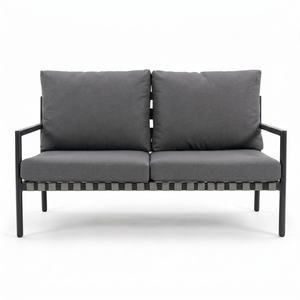 Canapé minimaliste 2 places en aluminium avec tissu anti-UV pour réception de <span class=keywords><strong>jardin</strong></span> et salon de mariage - Product Image 2
