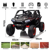 Voiture électrique pour enfants 12V, UTV à double moteur, jouet pour tout-petits, télécommande parentale, lumières LED, buggy à batterie