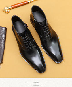 Botas de Tobillo de Cuero Genuino Originales 2025 para Hombre, Lavables, Hechas a Mano, Estilo Amekaki, con Cordones, Antideslizantes - Product Image 4