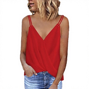 Y2k S-XXL Spring Women's New Sexy Solid Breathable Eco-Friendly V-Neck Strap Tank Top Versatile Casual - Product Image 3