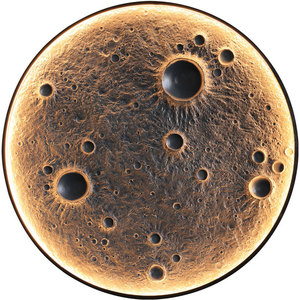 3D Moon Wall Lamp Led <b>Light</b> E27 Switch Control Round Mural For Restaurant Bar Decoration - Product Image 5