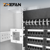 Panel Patch plastik jaringan Utp Rj45 rak Port 48 Panel Patch Panel 48 inci 2u Cat6/cat5e/cat6a