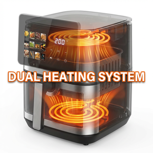 Friteuse à air numérique intelligente 8L 9L en acier inoxydable, nouvelle conception multifonctionnelle, pour usage domestique, ODM/OEM, argentée, vente en gros 2026 - Product Image 2
