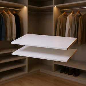 D0100X30YFJ Scaffali per Armadio a Doppio Livello in Melamina, Organizzatore da Parete per Guardaroba, Soluzione Rettangolare per l'Organizzazione - Product Image 2