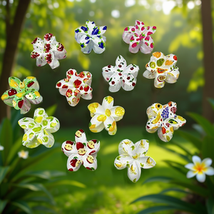 Fermaglio per capelli a forma di fiore di frangipani con frutta mista, 8 cm - Product Image 3