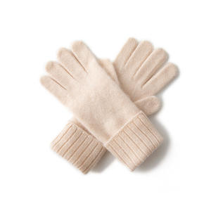 Gants et <span class=keywords><strong>Mitaines</strong></span> Thermiques en Tricot Jacquard en Laine/<span class=keywords><strong>Cachemire</strong></span> Couleur Unie Hiver 2025 Mode Pas Cher Mignon Femme - Product Image 3