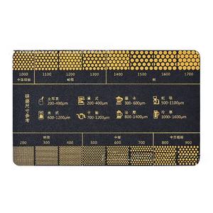 Espesor de molienda de café en polvo tamaño de comparación de referencia pequeña tarjeta de escala de molienda de café negro - Product Image 3