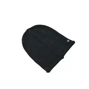 Comfortable Plain Black Acrylic Beanie Plain Slouchy Winter Knit Hats for Men