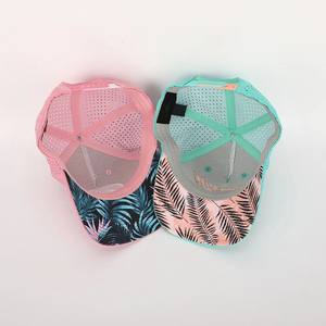 Personalizado 5 paneles 3D bordado parche Logo impresión impermeable corte láser agujero deportes perforado papá sombrero gorra de béisbol - Product Image 3