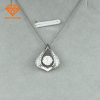 Prix de la pierre de moissanite par carat, bijoux en moissanite, pendentif serti à griffes