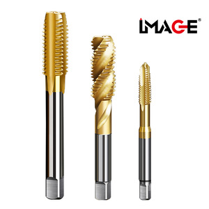 Macho de roscar Emagi M35 de acero de alta velocidad con cobalto y revestimiento de titanio, para rosca derecha, paso estándar nacional, para orificios pasantes - Product Image 3