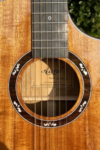 Aiersi Marke JF Body Cutaway Solid Top Koa Body Stahls aite Akustik gitarre - Product Image 3