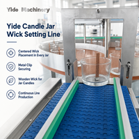 Machine automatique Yide pour l'insertion de mèches en bois avec bras robotique, alimentation par bol vibrant et table rotative pour pots à bougies