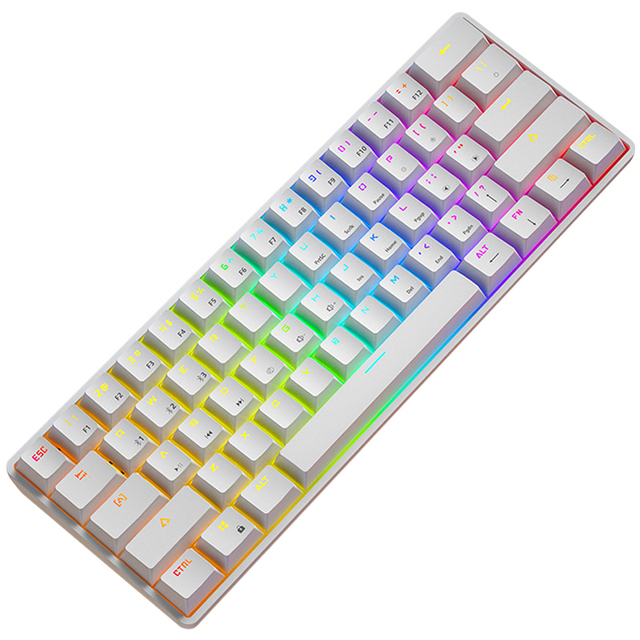 New 61 Keys Mini RGB Wireless USB Type-C Mechanical Gaming Keyboard Anti-Ghosting No Wrist Support PC Laptop Desktop