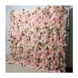 Vente en gros de roses artificielles pour photos toile de fond fleur murale salon <span class=keywords><strong>wistaria</strong></span> fleurs artificielles de mariage toile de fond en vrac pour décoration de mariage - Product Image 1