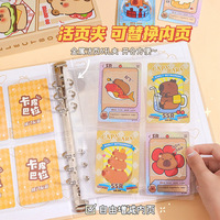 Mignon 3 pouces Capybara petit livre de stockage de cartes quatre grilles Polaroid Album Photo livre de cartes postales pour une utilisation scolaire